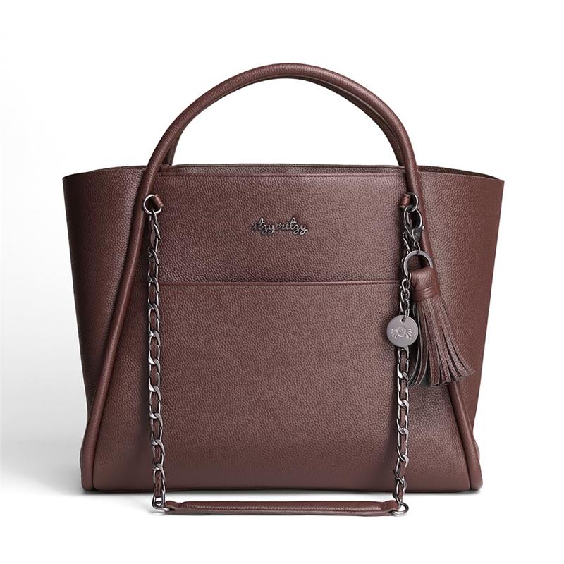 Itzy Ritzy - Boss Tote™ Diaper Bag With Changing Pad Espresso Image 1