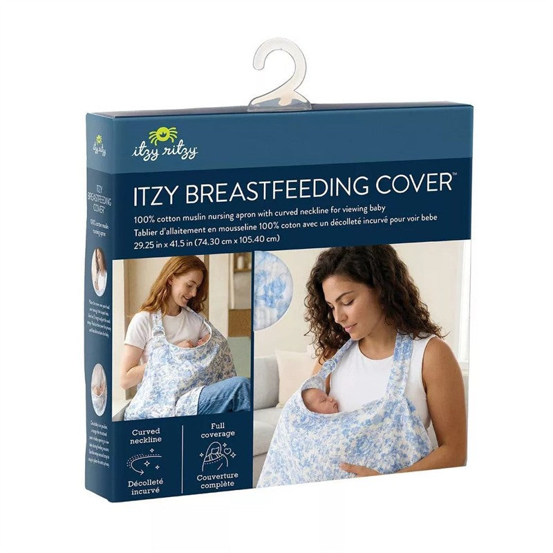 Itzy Ritzy Breastfeeding Cover - Blue Toile Image 9
