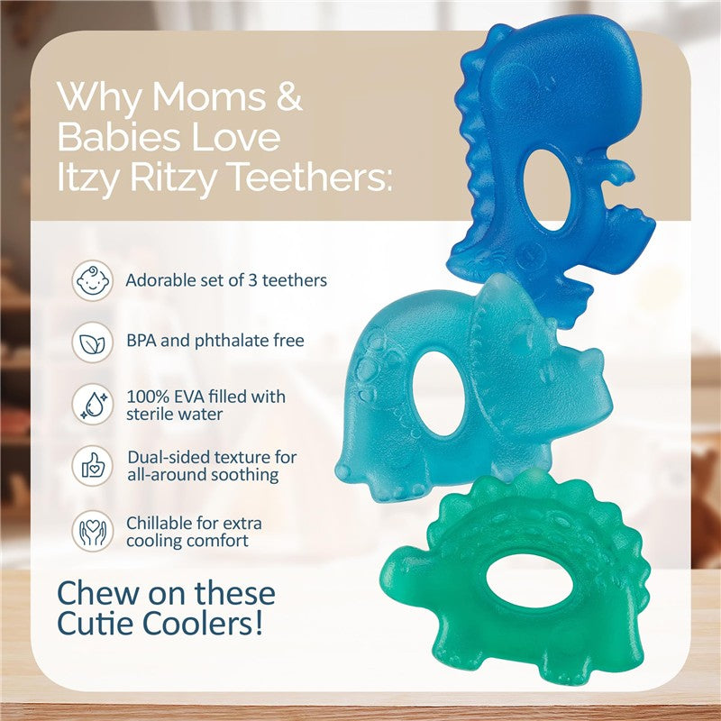 Itzy Ritzy - Cute 'N Cool Water Filled Teether Dino (3-Pack) Image 3