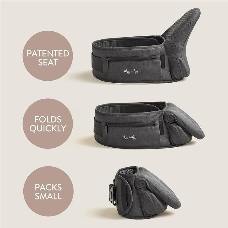 Itzy Ritzy - Hip Seat Baby Carrier 3 Ways to Hold & Support Babies Image 6