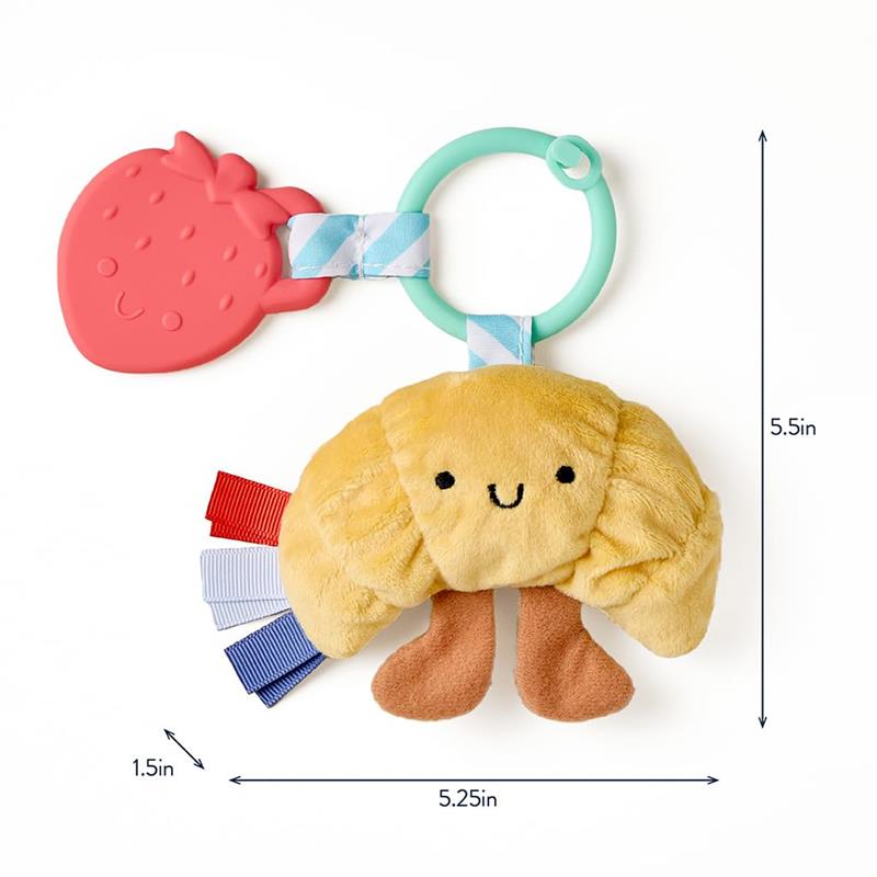 Itzy Ritzy - Infant Toy & Teether Itzy Pal Baby Teething Toy Includes Lovey, Croissant Image 6