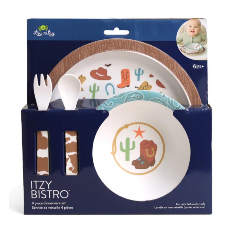 Itzy Ritzy - Itzy Bistro 4Pk Dining Set, Giddy Up! Image 2