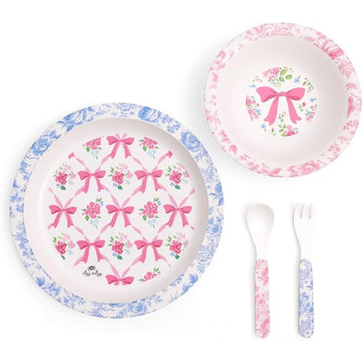Itzy Ritzy Bistro 4-Piece Dining Set - Ribbons & Roses
