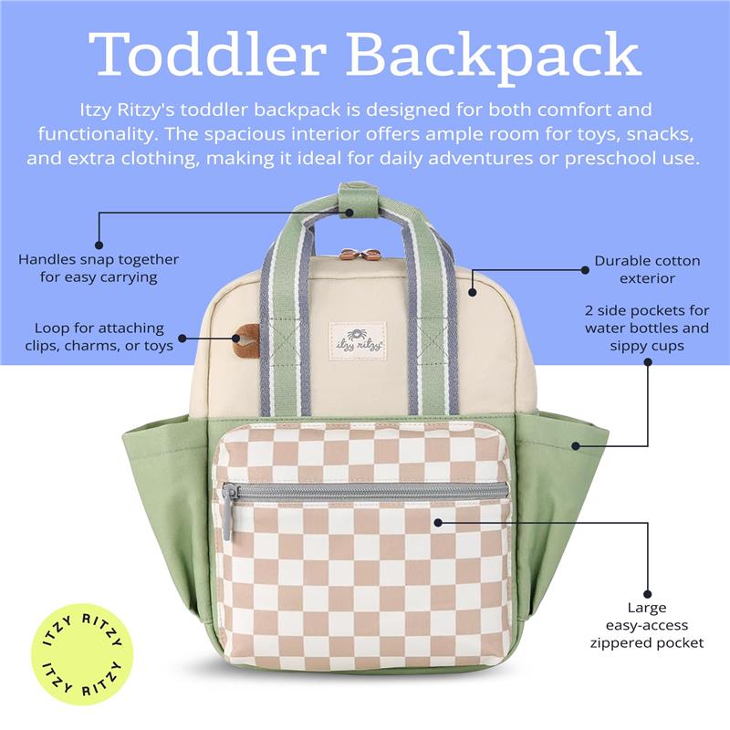 Itzy Ritzy Itzy Bitzy Bag™ Toddler Daycare Backpack, Check Yes! Image 2