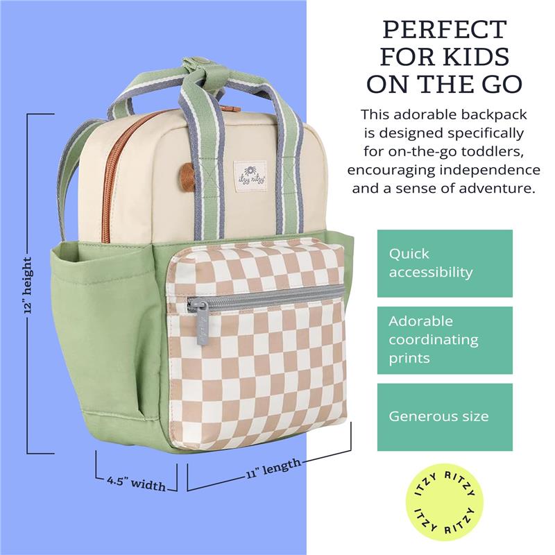 Itzy Ritzy Itzy Bitzy Bag™ Toddler Daycare Backpack, Check Yes! Image 4