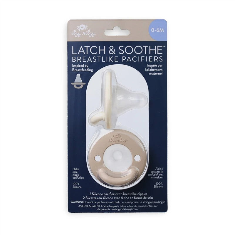Itzy Ritzy Latch & Soothe Breastlike Pacifier - Taupe Image 10