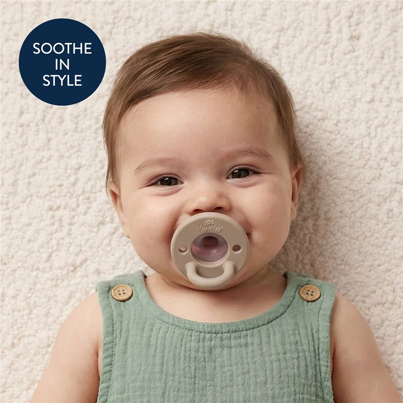 Itzy Ritzy Latch & Soothe Breastlike Pacifier - Taupe Image 6
