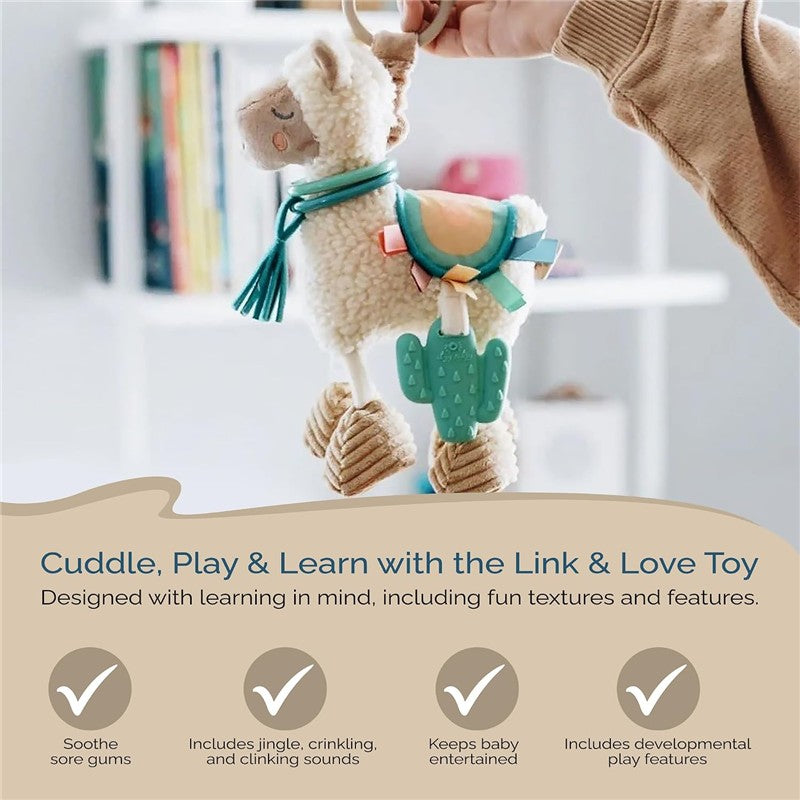Itzy Ritzy Link & Love™ Activity Plush with Teether - Llama Image 3