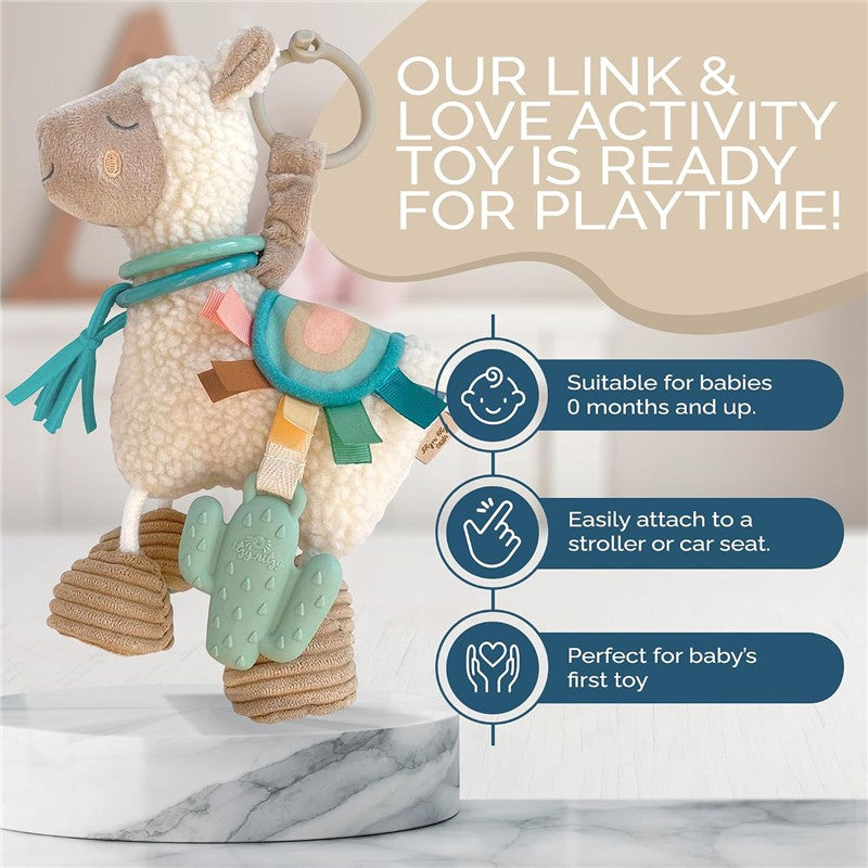 Itzy Ritzy Link & Love™ Activity Plush with Teether - Llama Image 4
