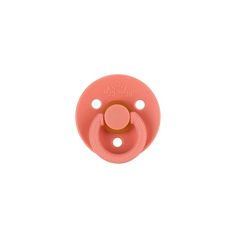Itzy Ritzy - 2Pk Apricot & Terracotta Natural Rubber Pacifiers Image 4