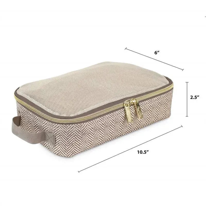 Itzy Ritzy - 3Pk Packing Cubes, Taupe Image 4