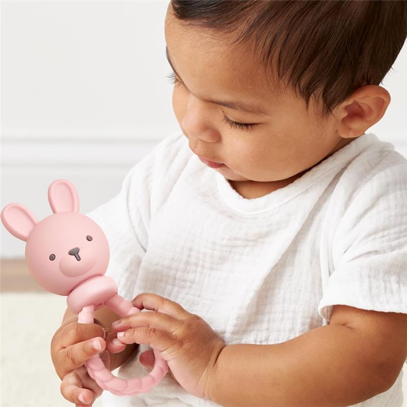 Itzy Ritzy - Pink Bunny Sweetie Rattle Image 3