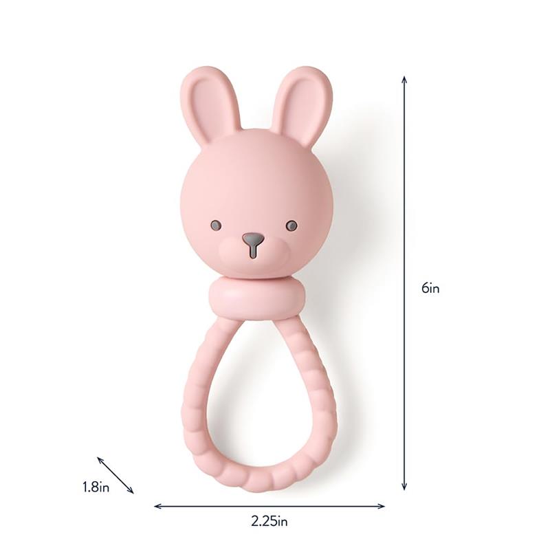 Itzy Ritzy - Pink Bunny Sweetie Rattle Image 7