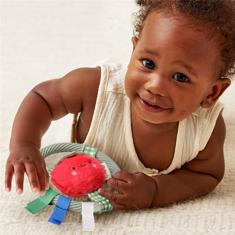 Itzy Ritzy Ring Pal Teething Ring with Plush Tomato Image 3