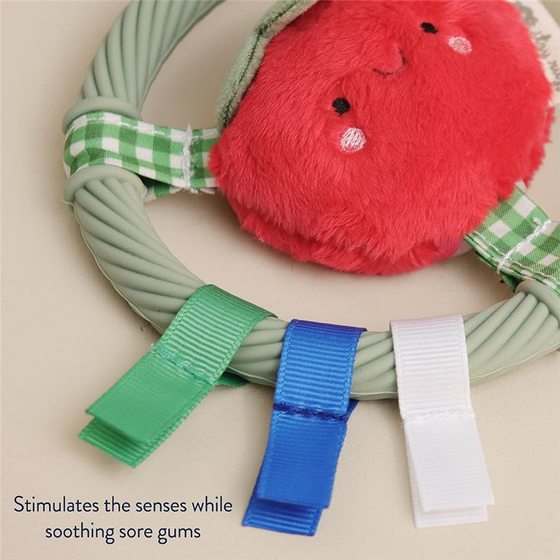 Itzy Ritzy Ring Pal Teething Ring with Plush Tomato Image 5