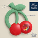 Itzy Ritzy Shake Silicone Teether with Rattle - Cherries Image 4