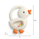 Itzy Ritzy Shake Silicone Teether with Rattle - Gracie the Goose Image 7