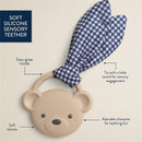 Itzy Ritzy Silicone Teether with Crinkle Tie - Bear Image 4
