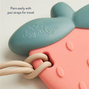 Itzy Ritzy - Silicone Teether With Rattle Sound Strawberry Image 4