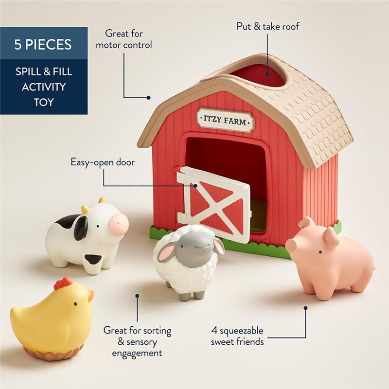 Itzy Ritzy - Spill And Fill Activity Toy Farm Friends Image 4