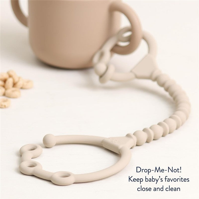 Itzy Ritzy Strap Pack Silicone Toy & Snack Cup Straps 2-Pack - Toast & Buttercream Image 5