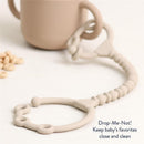Itzy Ritzy Strap Pack Silicone Toy & Snack Cup Straps 2-Pack - Toast & Buttercream Image 5