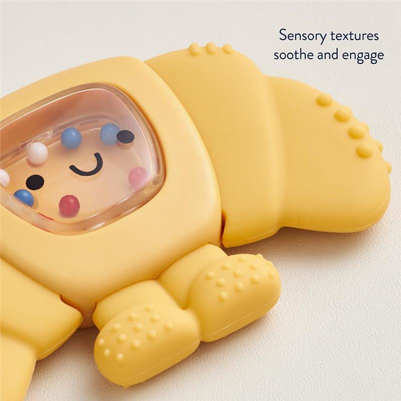 Itzy Ritzy - Sweetie Shake Plus™ Teething + Rattle Toy, Croissant Image 4