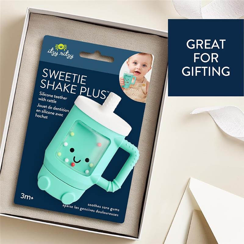 Itzy Ritzy - Sweetie Shake Plus™ Teething + Rattle Toy, Tumbler Image 5