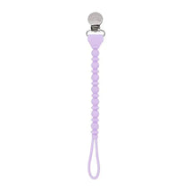 Itzy Ritzy - Sweetie Strap™ Silicone One-Piece Pacifier Clip, Purple Diamond Image 1