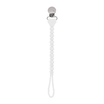 Itzy Ritzy - Sweetie Strap™ Silicone One-Piece Pacifier Clip, White Image 1