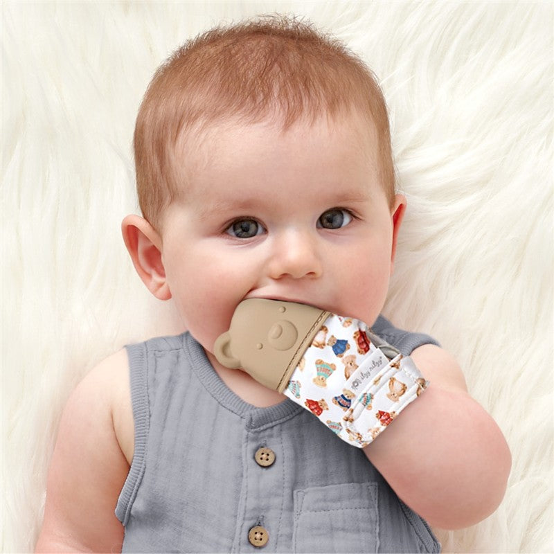 Itzy Ritzy Teething Mitt - Classic Bears Image 2