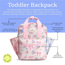 Itzy Ritzy Toddler Backpack Ribbons & Roses Image 2