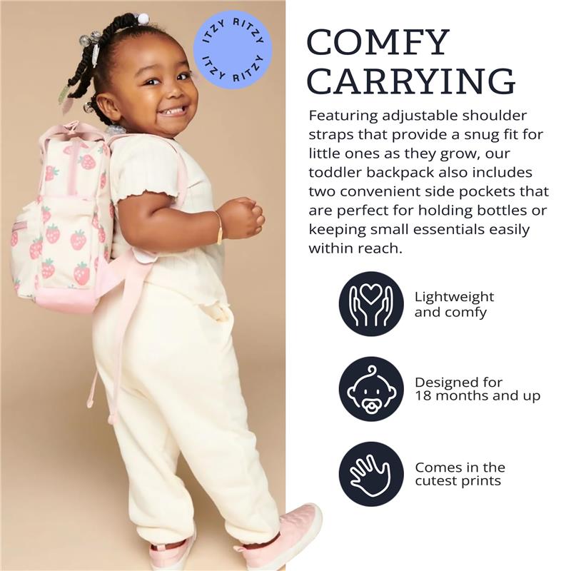 Itzy Ritzy Toddler Backpack Strawberry Image 4