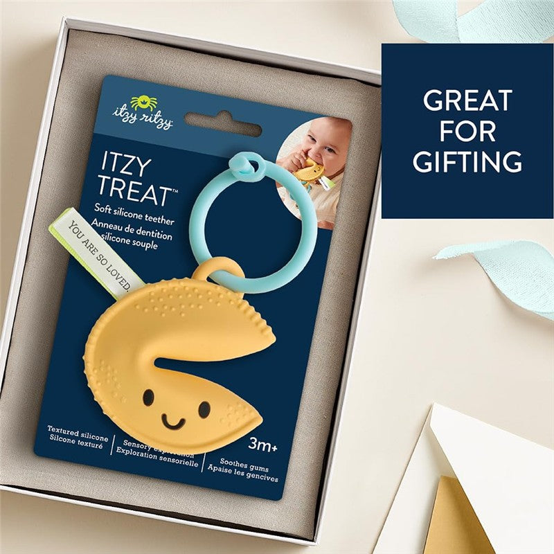 Itzy Ritzy Treat Soft Silicone Teether - Fortune Cookie Image 6