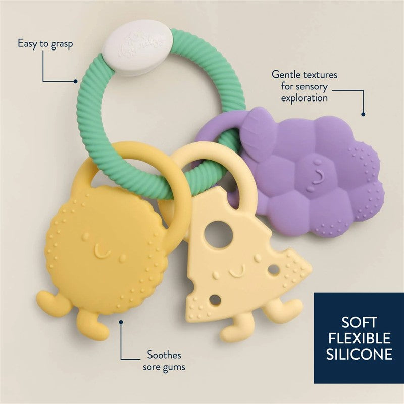 Itzy Ritzy Trio Multi-Textured Silicone Teether - Charcuterie Image 4