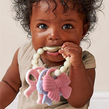 Itzy Ritzy Trio™ Multi-Textured Silicone Teether Bows Image 2