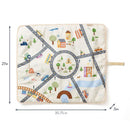 Itzy Ritzy Wagon to Floor 2-in-1 Play Mat - Town Scene & Taupe Checkerboard Image 7
