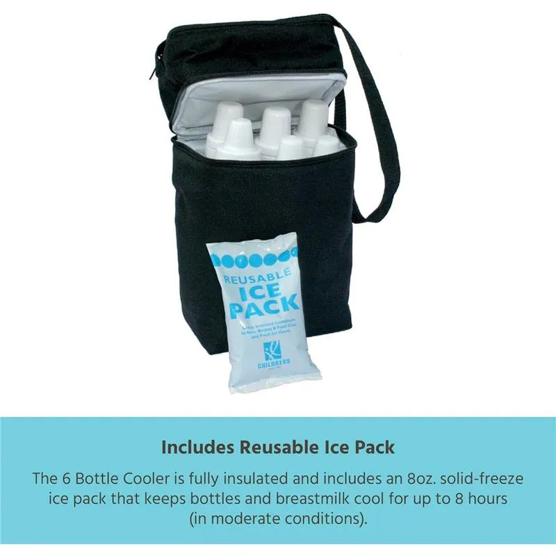 J.L. Childress - 6 Bottle Cooler, Insulated Breastmilk Cooler & Lunch Bag for Baby Food & Bottles Image 3