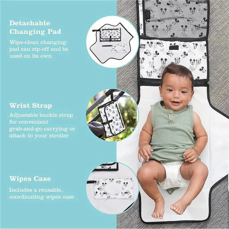 J.L. Childress - Disney Baby Portable Diaper Changing Station, Mickey Minnie Ivory Image 6