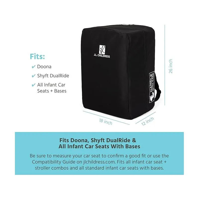 J.L. Childress - Elite Travel Bag For Doona, Unpadded, Black Image 2