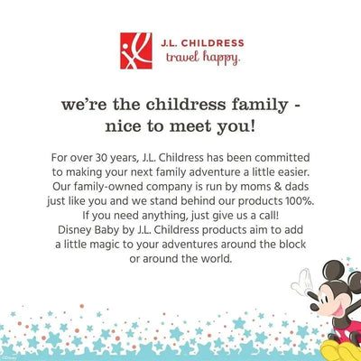 J.L. Childress introduces their family-owned brand, emphasizing commitment to making family adventures easier, with Disney Baby products for added magic.