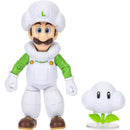 Jakks 5In Figures Wave 2 Assortment Cloud Luigi figure with snow-like hat and outfit, plus a cloud accessory.