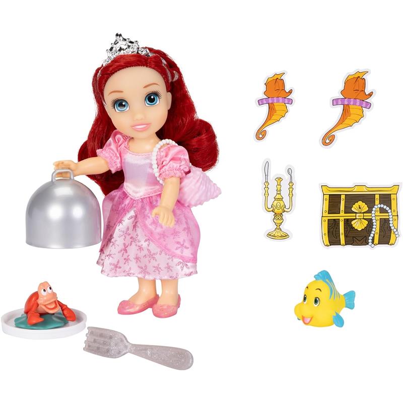 Jakks Disney Petite Dolls With Extra Fashion, Ariel (With Acessories) Image 3