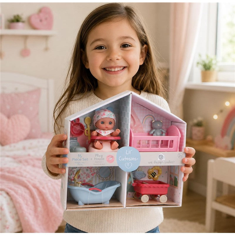 JC Toys All-Vinyl Doll with 4 Accessories in Doll House Packaging Image 5