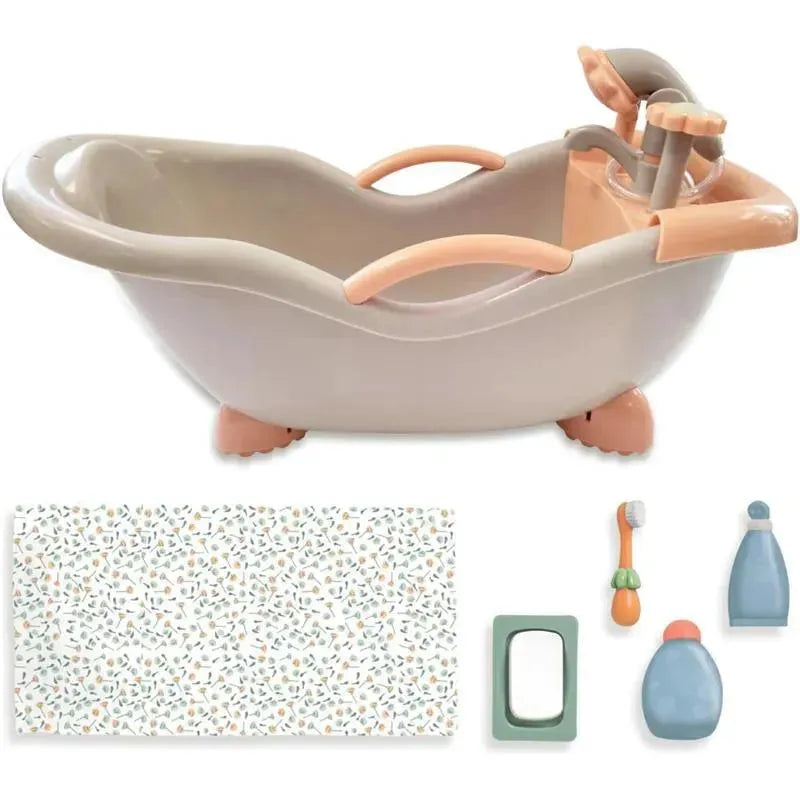 JC Toys - Baby Doll Real Working Bath Set, Ages 2+, Earth Tone Colors  Image 1