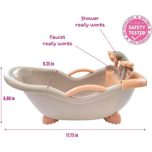 JC Toys Baby Doll Real Working Bath Set - Earth Tone Colors Image 2