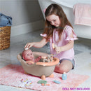 JC Toys Baby Doll Real Working Bath Set - Earth Tone Colors Image 4