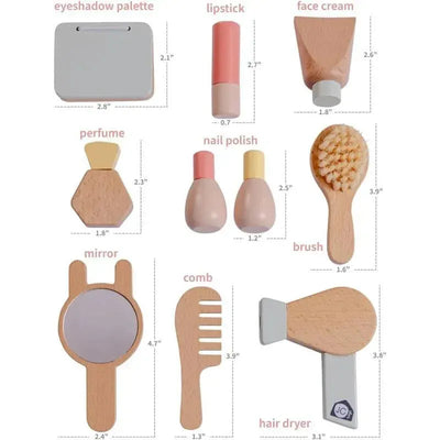 JC Toys - Real Wood 10 Piece Personal Care-Make Up Set, Parfait Collection, Ages 3+, Twiggly Toys  Image 2