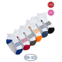 Jefferies Socks Baby Boy Sporty Half Cushion Quarter Socks, 6-Pack.