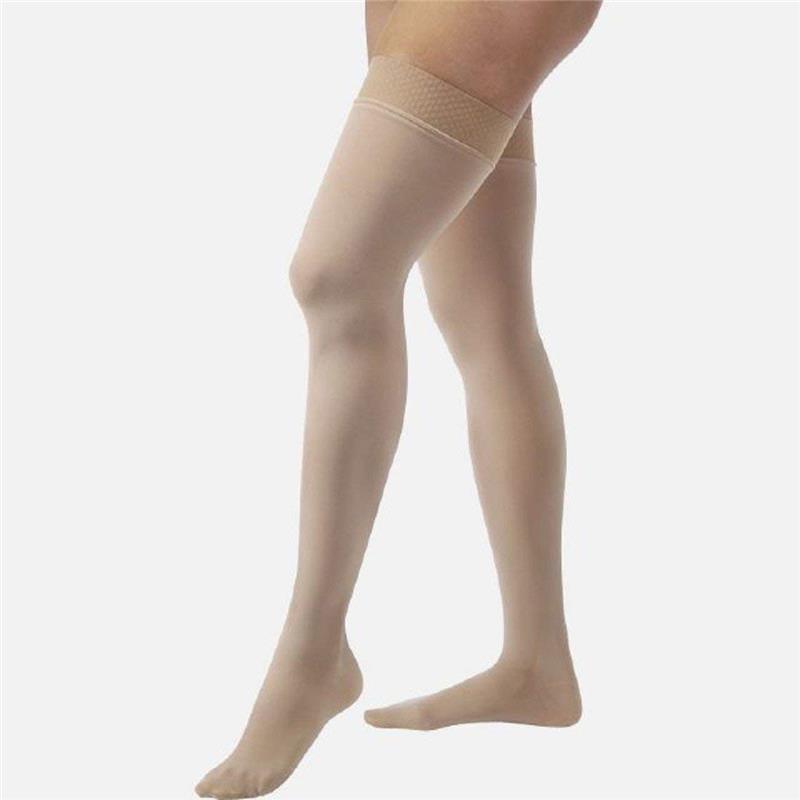 Jobst Relief Thigh High 15-20 mmHg Close Toe Silicone Petite, Beige Image 1